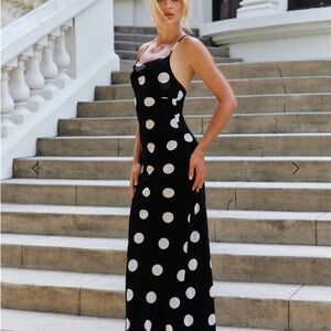 NWT Hello Molly Spotlight On You Black and White Polka Dot Dress